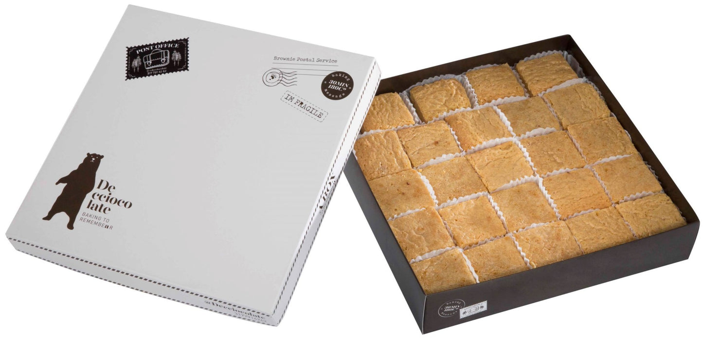 Brownies de chocolate blanco sencillos