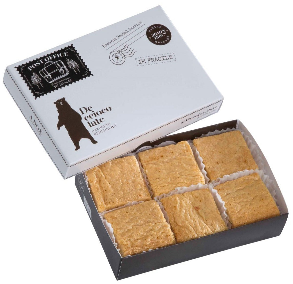 Brownies de chocolate blanco sencillos