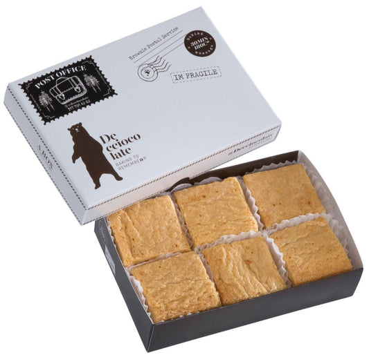 Brownies de chocolate blanco sencillos